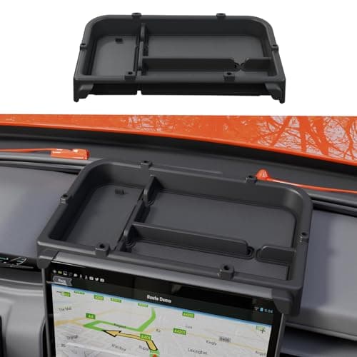 Maxzina Dashboard Storage Tray Compatible with 2025 2026 Maverick ABS Plastic with Silicone Pads Dash Insert Divider Storage Tray Behind 13.2'' Screen Dashboard Layer Storage Box Maverick Accessories - Image 1