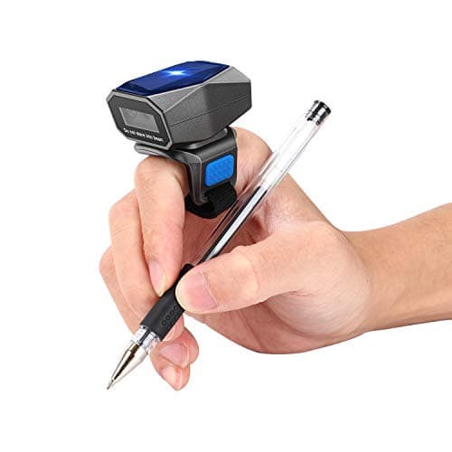 Eyoyo Upgraded 2D Ring Barcode Scanner, USB Wired & 2.4G Wireless & Bluetooth Mini Wearable Barcode Scanner, 1D 2D QR Barcode Reader PDF417 Data Matrix Compatible with iPhone, Andriod, Tablet, PC - Image 1