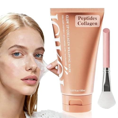 ICIKOL Collagen Peptides Night Wrapping Face Mask 5.07 oz – Overnight Peel-Off Face Mask with Hyaluronic Acid & Vitamin E – Hydrating & Elasticity Korean Skincare for Glass Skin Radiance - Image 1