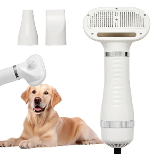 Professional Pet Grooming Dryer Brush – 3-in-1 Dog Blow Dryer with Slicker Brush, Adjustable Temp, Overheat Safe, Salon Quality - Image 1