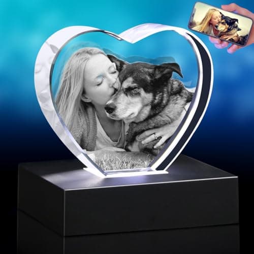 Pet Memorial Gift,3D Crystal Photo,Personalized Dog Memorial Gifts,Personalized Crystal Photo Frame,Customized Photo Gifts,Customized Animal Memorial Gift - Image 1