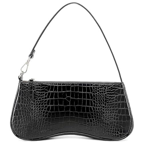 Goinsound Designer Purse for Women Crocodile Clutch Shoulder Bag for Women Black Crocodile Purse for Daily Use - Image 1