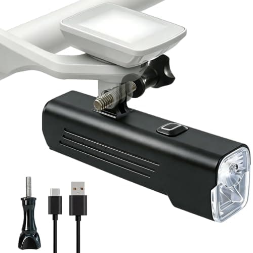 LONLEEYU Super Bright 1000 Lumen LED Bike Light, 4800 mAh USB-C Rechargeable Bike Front Light with 11H Runtime, 5 Modes,Quick Release Mount, Waterproof for Road, Mountain, Commuter Bicycles