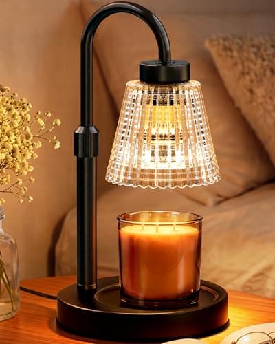 Girece Candle Warmer Lamp with Timer and Dimmer, Adjustable Height Electric Candle Warmer for Jar Candles, 2 Bulbs, Modern Home Decor Birthday Gifts for Women, Housewarming Gifts New Home - Image 1