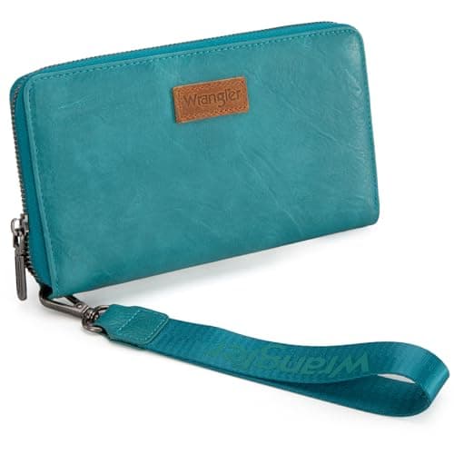 Wrangler Womens Wallet Wristlet Long Purse Designer Clutch Large Capacity Credit Card Holder for Women Men - Image 1