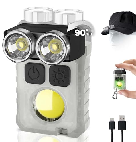 CLAKAP 1200LM Mini Rechargeable Flashlight, USB-C Powerful Pocket EDC LED Flashlight with Clip, Bright Small Keychain Flashlight High Lumens for Camping, Hiking, Outdoor, Running - Image 1