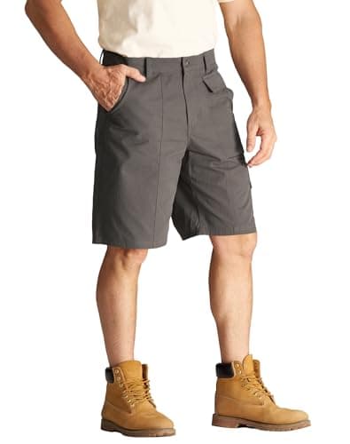CHRONOLINE Men’s Cargo Shorts 2026 Spring Summer Regular Fit Cotton Workwear Utility Carpenter Shorts with Pockets, Charcoal Gray, W36 - Image 1
