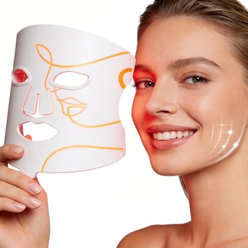 AEPR Red Light Therapy for Face, LED Face Mask with 432 Beams, 5000mAh Rechargeable, 850nm Infrared & Red/Blue Light, 4 Modes, Adjustable Brightness & Timer, Soft Silicone, Skin Care at Home - Image 1