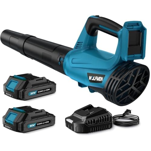 Leaf Blower, Electric Cordless Leaf Blower with 2 Batteries and Charger, 2 Speed Mode, Lightweight Leaf Blowers for Blowing Leaves, Lawn Care, Patio Cleaning and Dust - Image 1