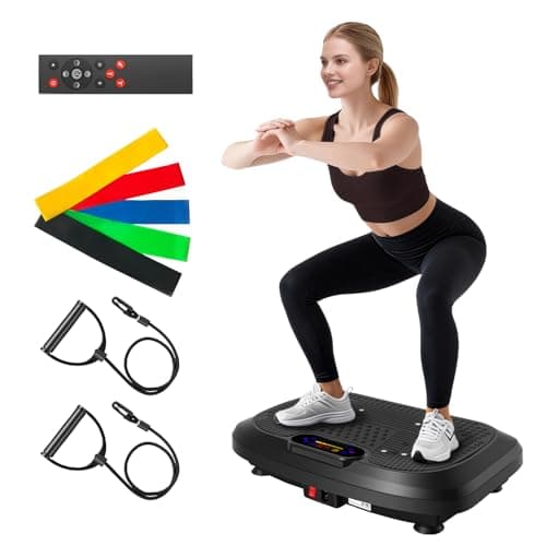 ALSO GO Large Vibration Plate Exercise Machine, 200 Speeds & 10 Models, 500LB Capacity, LED Display, Bluetooth Audio, Shake Plate with Loop Bands for Full Body Fitness, Lymphatic Drainage, Pain Relief - Image 1
