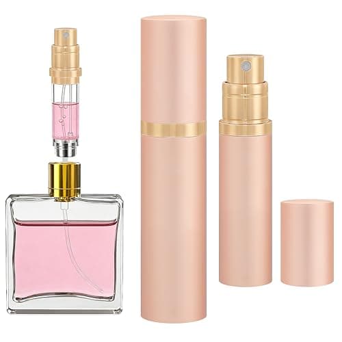 Boxicok 5ml Travel Perfume Atomizer Refillable, Mini Cologne Spray Bottle Empty, Perfume Spray Bottle, Fragrances Atomizer, Cologne Atomiser (Rose Gold) - Image 1