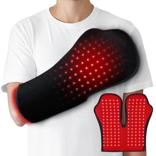Red-Light-Therapy-for-Hands,2025 Upgraded 4 Modes Infrared Light Therapy for Finger Wrist Pain Relief,150 Dual Wavelength LED,Consisting of Adjustable Power and Time Controller,16.5 * 7.8IN - Image 1