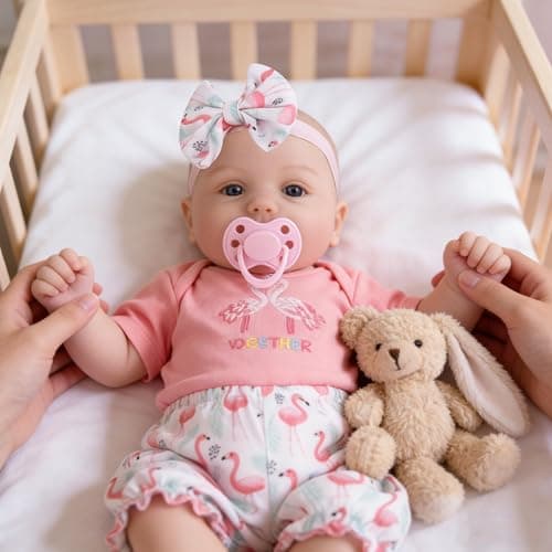 Milidool Realistic Reborn Baby Dolls Girl - Realistic Baby Dolls Girl Real Looking 18 inch Doll with Soft Poseable Body, Lifelike Newborn Baby Doll, Kids Gift for 3+ Years Old - Image 1