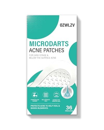 Pimple Patches for Face, 36ct Microdart Acne Patches, Microdart Pimple Stickers for Covering Zits & Blemishes, Self-Dissolving Microneedle Patches with Salicylic Acid, Hydrocolloid Facial Patches