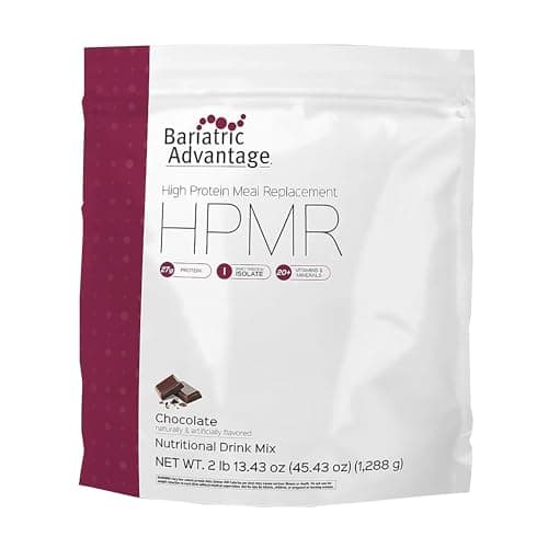 Bariatric Advantage High Protein Meal Replacement Drink Mix, Protein Powder Whey Isolate for Gastric Bypass and Sleeve Gastrectomy Patients, 27g Protein, Lactose Free - Chocolate - 28 Servings