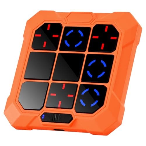6 in 1 Tic-Tac-Toe Handheld Game for Kids & Teens, 1-2 Players, Rechargeable Electronic Travel Board with 6 Games, Light Up Memory Game & Whack a Mole, Fidget Puzzle Toys for Boys Girls Age 6-12+ - Image 1