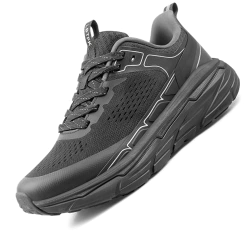 TDIDIS Women's Walking Running Shoes Comfortable Breathable Tennis Fashion Athletic Sneakers Mesh Upper Design Shock Absorbing Non-Slip Workout Cross Training Black Size 11 - Image 1