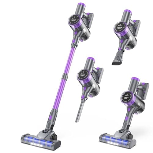 Zerinax Cordless Vacuum Cleaner, 450W 45KPa Powerful Suction Stick Vacuum, Up to 50-Min Runtime, Self-Standing Pet Hair Cleaner for Home, Hard Floor & Carpet with Anti-Tangle Brush, Brushless Motor - Image 1