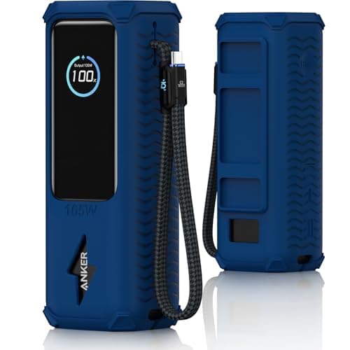 YWXTW Silicone Case for Anker Laptop Power Bank (25,000mAh/165W) - Shockproof Drop-Resistant, Built-in Cable Storage | Non-Slip Grip, Hidden Dust Plug Protective Cover for Anker Power Bank 165w - Image 1