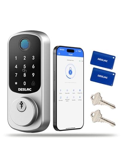 DESLOC Smart Door Lock B200, Smart Deadbolt Lock, Keyless Entry Door Lock, Fingerprint Smart Lock, Smart Locks for Front Door, App Control, Touchscreen Keypad Deadbolts,12-Month Battery, BHMA Grade3 - Image 1