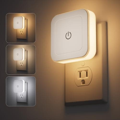 Sujeet Night Light, 4 Pack 1-50LM Stepless Dimming LED Night Light with 3CCT (3000K/4500K/6500K), Night Lights Plug into Wall Night Lights for Adults, Bedroom, Bathroom, Hallway, Kitchen, Kids Room - Image 1