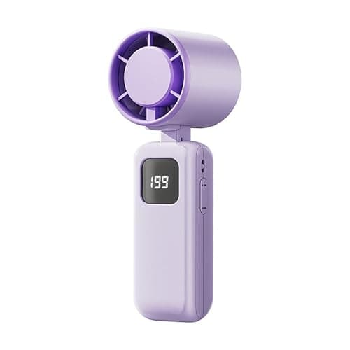 MWQEJVS Portable Handheld Turbo Fan, 199 Gear Wind, USB-C Rechargeable Fan, With Air Turbo Tech Cooling Fan for Outdoor Activities, Travel, Beach (Purple) - Image 1
