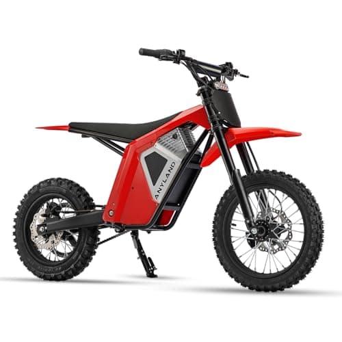 Anyland Rev 01 Electric Dirt Bike for Teens Adults, 3000W Electric Motorcycle with 48V/22.5AH Battery, 48 Mile Range, E Dirt Bike with Hydraulic Brakes, Mountain Off-Road Ebike (Red)