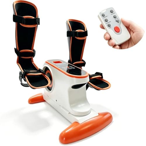 PHYCISER Electric Pedal Exercise Bike with Leg Support, 2-in-1 Motorized Exerciser for Seniors & Limited Mobility, 20 Speeds, Anti-Spasm, Rehab Physical Therapy for Knee/Ankle Post-Surgery Recovery