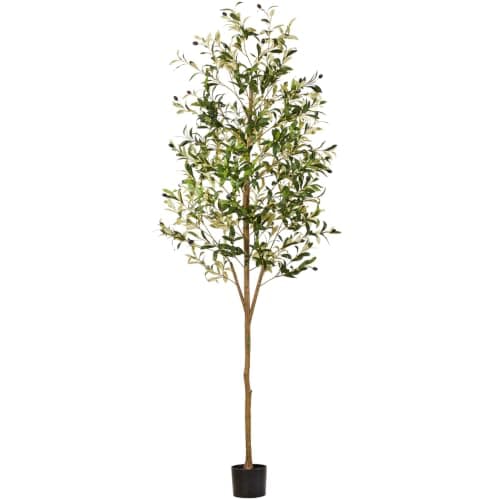 7ft Artificial Olive Trees Indoor, Tall Faux Olive Tree 7 Feet Fake Plants with Realistic Leaves Olive Silk Tree Home Office Living Room Garden Decor - Image 1