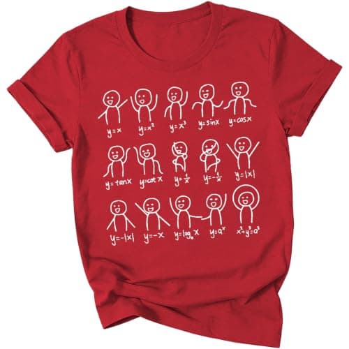 Math Teacher Shirts for Women- Math Lover T-Shirt Math Teacher Short-Sleeve - Image 1