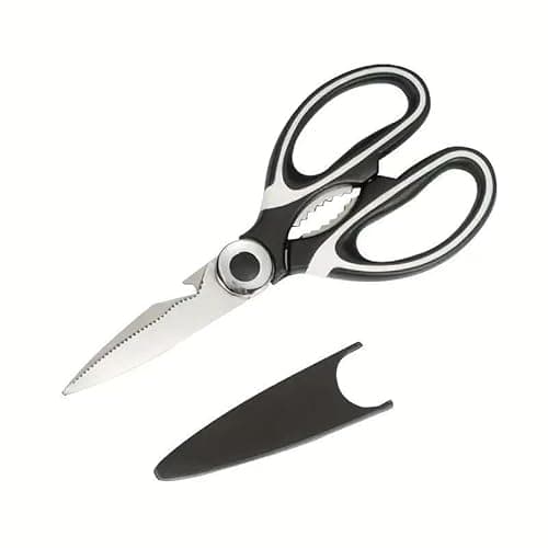 All Purpose Stainless Steel Dishwasher Safe Cooking Scissors - Kitchen Shears for Meat, Chicken, Fish, Vegetable - Image 1