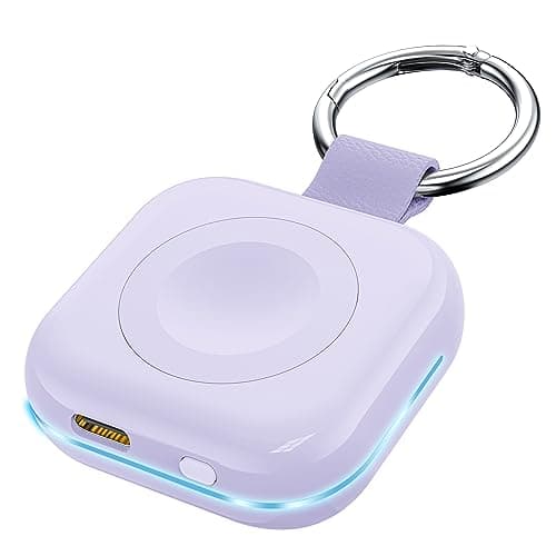 Portable Travel Charger for Apple Watch Series 8,Wireless iWatch Charger 1200mAh Power Bank with Charging Cable, Purse Keychain Smart Chargers for Apple Watch Series 11/10/9/8/7/6/SE/5/4/3/2/1/UItra - Image 1