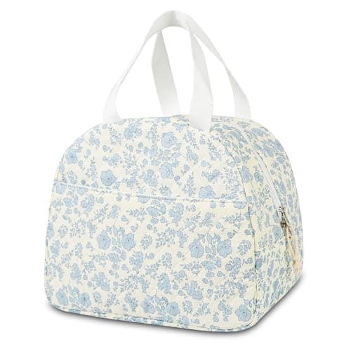 GISMTR Lunch Bag for Women Insulated Lunch Box Cute Quilted Lunch Tote Bags Reusable Large Capacity Cooler Bag for Travel Work Picnic - Image 1