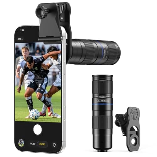 APEXEL Telephoto 5-10X Zoom Lens for iPhone & Android, Optical Magnification, Universal Clip-On Phone Camera Lens, Aviation Aluminum Body for Travel, Sports & Concert Photography - Image 1