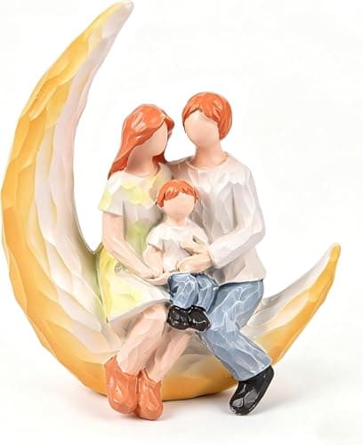 Birthday Gift for Mom, Moon Family Figurine, Mom Birthday Gifts Figurine - Image 1