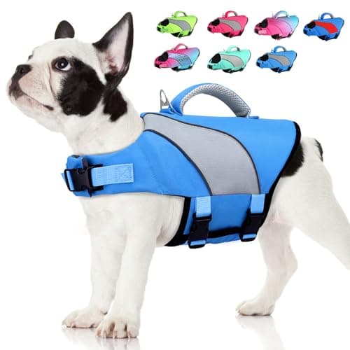 Doglay Dog Life Jacket, Swimming Safety Vest With Rescue Handles and Reflective Stripes, High Visibility for Boating, Heavy Duty Pet Safety for Small Medium and Large Dogs - Image 1