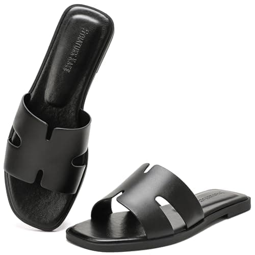 Stratuxx Kaze Open Toe Flat Dress Sandals Womens Slides Comfortable Summer Cute Beach Sandals for Women - Image 1
