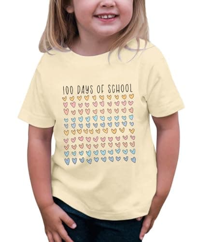 BANGELY 100 Days of School Shirts for Kids Back to School Graphic Tee 100 Days Celebration Tshirt Elementary Student Gift Apricot - Image 1