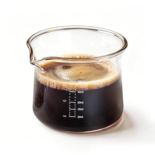YARRAMATE Espresso Shot Glass with Spout, 3.4oz/100ml Clear Glass Espresso Cup with Flared Rim, Heat Resistant Demitasse Cup for Coffee Extraction (1 Pack) - Image 1