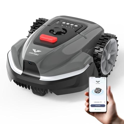 LEBOSBO V3 Robotic Lawn Mower with AI Vision Obstacle Avoidance, Smart APP Control, Low-Noise Operation, Adjustable Cutting Height, No-Go Zones, Ideal Robot Lawn Mower for Lawns Up to 1600 Sq.Ft - Image 1
