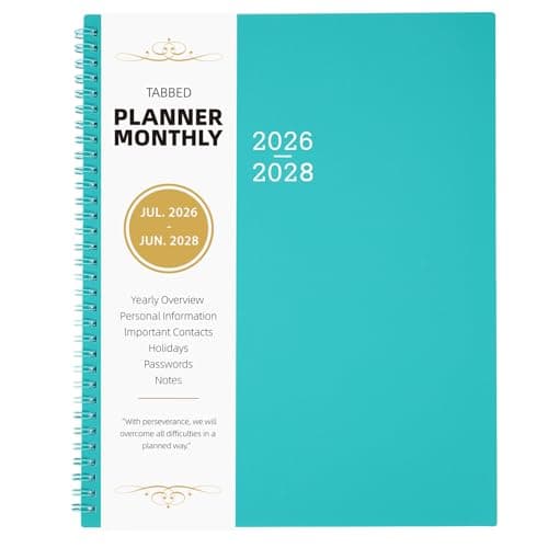 Monthly Planner 2026-2028 - 2026-2028 Monthly Planner, 9'' x 11'', 24 Months from JUL. 2026 to JUN. 2028 with Inner Pocket - Image 1