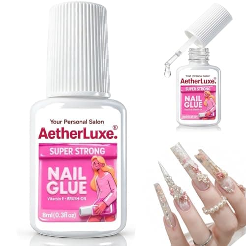 Newly Upgraded Nail Glue Microgel, Hema-Free & Clog-Proof, 30 Days Strong Hold with Vitamin E, 5 Sec Quick Dry, SGS Certified Super Strong Nail Glue for Press On Nails & Acrylic, 8ml - Image 1