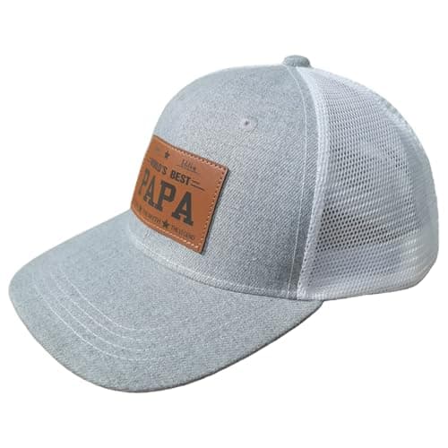 QSANQEN World's Best Papa Hat Adjustable Baseball Cap Christmas Father's Day Birthday Gifts Trucker Hat for Dad - Image 1