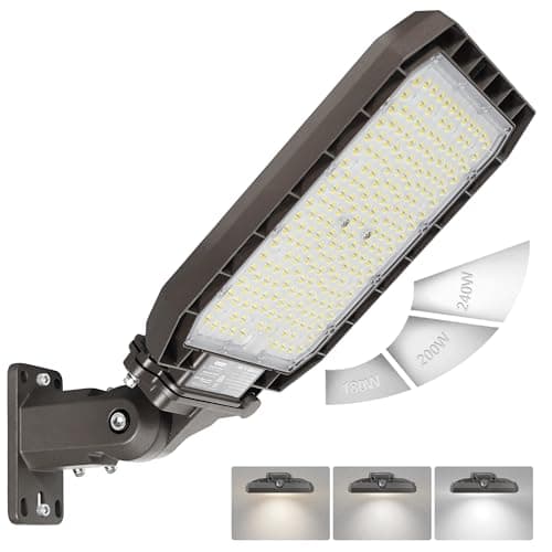 LTBLIGHT 240W LED Parking Lot Light, 38400LM 5700K Daylight, Dusk to Dawn Security Light with Photocell, Waterproof Pole Light for Commercial Street Roadway Warehouse - Image 1