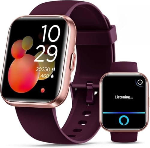 Smartwatch for Women, Compatible with Android & iPhone, 1.8'' Fitness Tracker Watch with Alexa, Call & Notification Alerts, Heart Rate & Sleep Monitor, 120 Sports Modes, Waterproof Watch for Women - Image 1