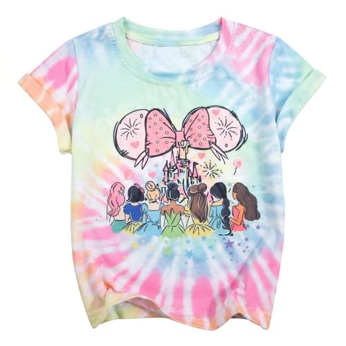 Magic Kingdom Shirt for Girls - Princess Magical Shirts Cute Graphic Kids Toddler Holiday Vacation Tee Top Multicoloured - Image 1