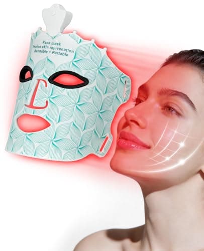 NAISIGOO Red Light Mask for Face, 7 Colors Red Light Therapy for Face, Cordless Silicone Facial Mask Skincare for Home & Travel, Soft Flexible, Portable - Image 1
