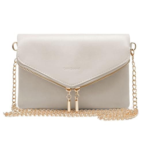 Kiss Sea Womens Crossbody Purse Small Wristlet Purse for Women Envelop Prom Shoulder Bag with Chain Strap and Magnetic Snap - Image 1