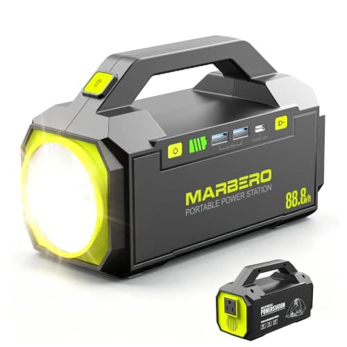 MARBERO Portable Power Station with AC Outlet 100W Solar Generator 88.8Wh