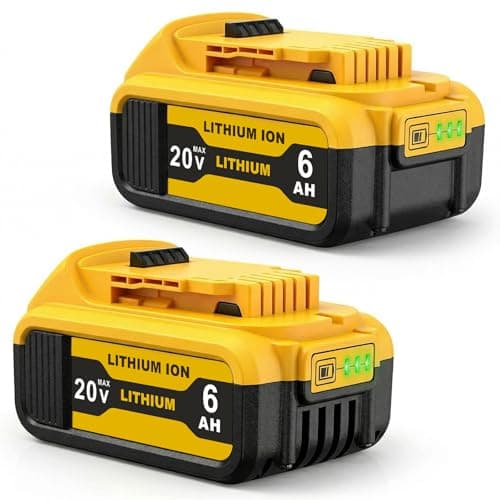 wowrmaykay 2-Packs 6000mAh Lithium-Ion Replace for Dewalt 20V Max Battery Compatible with DCB206 DCB201 DCB203 DCB207 DCB205 DCB204 Cordless Power Tools and Chargers - Image 1